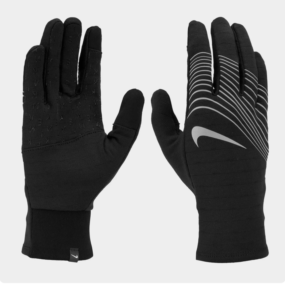 Nike Men's Sphere 4.0 Running Gloves-Black/Silver Reflective